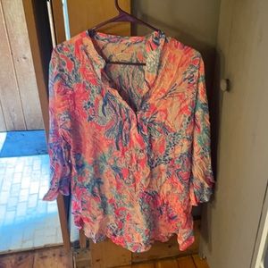 Lilly Pulitzer , long sleeve beach cover up